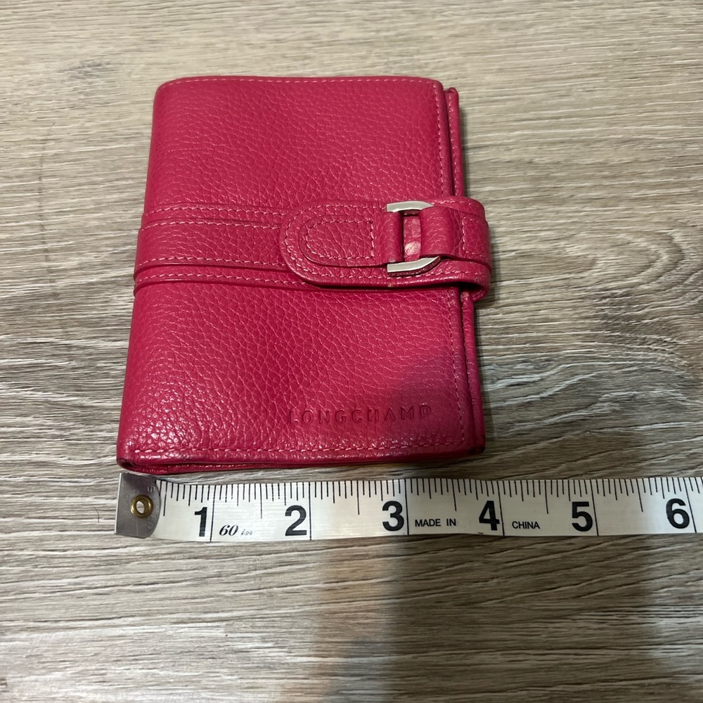 Longchamp bifold wallet leather -Pink
